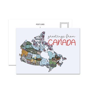 Carte postale (Illustrée) Salutations du Canada