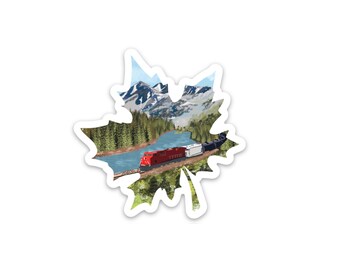 Canadian Rockies Matte Vinyl Sticker