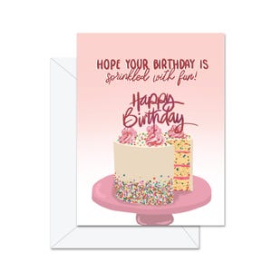 J'espère que votre anniversaire sera parsemé de plaisir ! Joyeux anniversaire ! - Carte de voeux