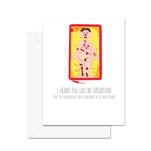 J’ai entendu dire que vous aviez subi une opération! - Carte de vœux