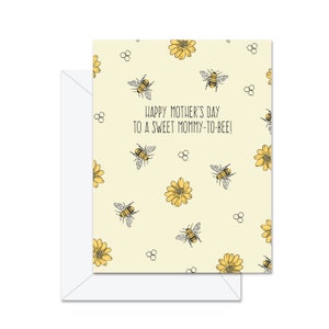 Bonne fête des mères à une douce maman-à-abeille ! - Carte de voeux