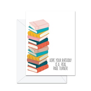 Stack of Books Birthday Card