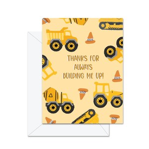 Merci de toujours me construire! - Carte de vœux