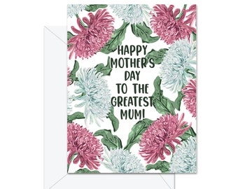 Happy Mother's Day To A Great Mum! - Greeting Card