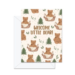 Bienvenue petit ours ! - Carte de voeux