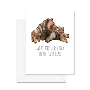 Joyeuse fête des mères à ma maman ours ! - Carte de voeux