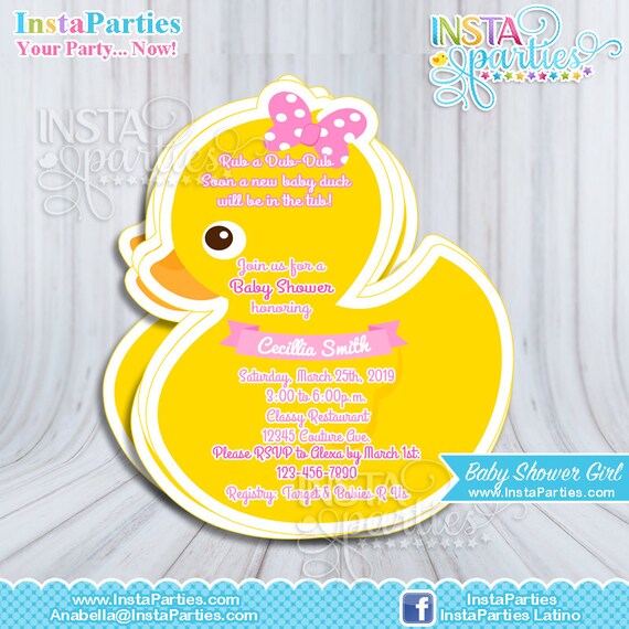 rubber duck invitations