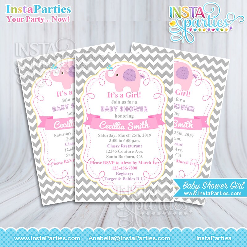 cute baby shower invitations for a girl