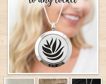 Essential Oil Locket | Add Personalization |Aromatherapy Necklace | Stainless Steel Locket | 25mm | Flower Power
