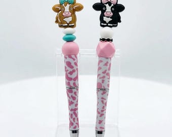 Silicone Bead Pens | Cow