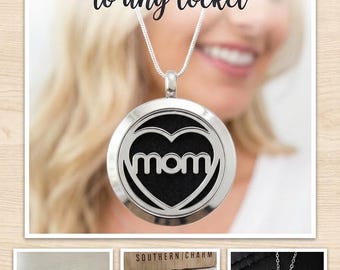 Essential Oil Locket | Add Personalization |Aromatherapy Necklace | Stainless Steel Locket | 30mm | Mom