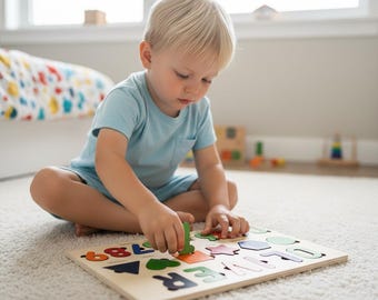 Wood Puzzles | Teaching Puzzle | Name Numbers Shapes