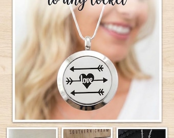 Arrow to My Heart Aromatherapy Locket | Stainless Steel Diffuser Necklace