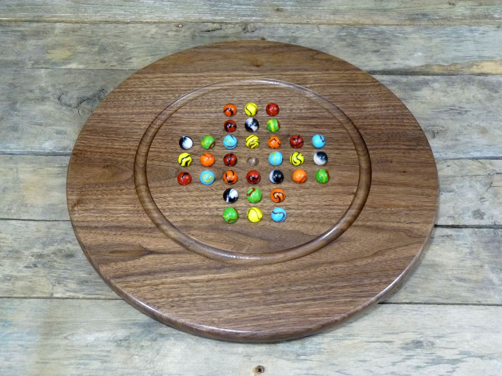 Chinese checkers and solitaire 2in1 game board wooden Etsy