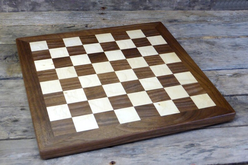 Wooden checkerboard with wooden checkers checkerboard with Etsy