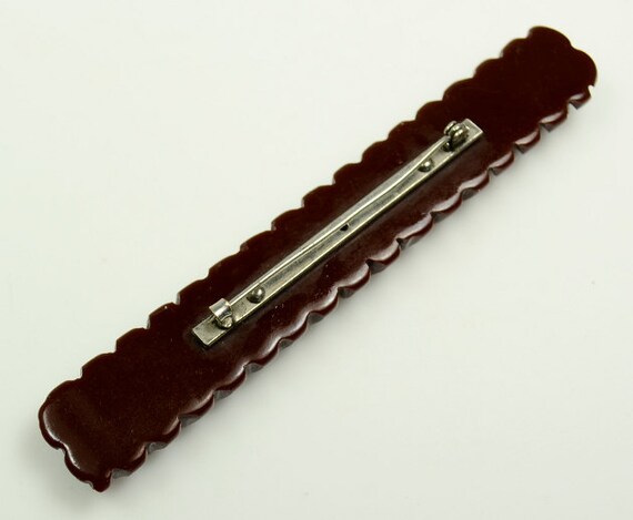 Bakelite Bar Pin waalaa. Art Deco Pin 1930s Bakelite Bar Pin Carved Bakelite Brooch Apple Juice Bakelite Pin Brooch Bakelite Brooch