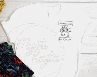 Henry Crabgrass Consent Please Tee Critical Role Inspired T-Shirt Casual Heather Bella Canvas Mighty Nein Dungeons and Dragons