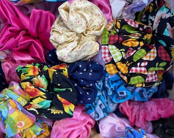 Mystery Scrunchies - Handmade Scrunchie Mystery Box - Bundle of 3, 6, or 10 Randomly Selected Scrunchies