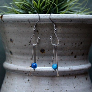 Anti-allergen earrings in surgical steel, model Elena French craftsmanship