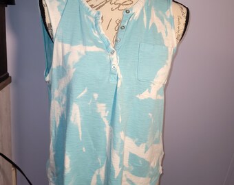 Inverted Tie Dye Tank Top Large