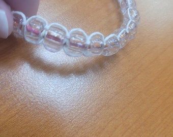 Clear Bead Rainbow with Flashy Faux Diamond