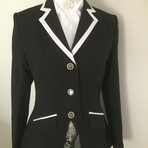 HHD Dressage Show Equestrian Cutaway Jacket or Coat Black or Navy Blue