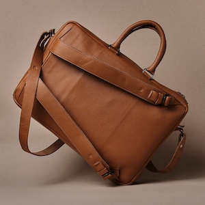 Sac à dos marron clair, ensemble sac à dos, porte-documents hybride pour homme, sac à dos pour ordinateur, sac à bandoulière, cadeau gravé personnalisé