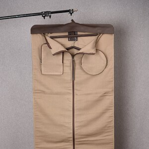Bolsa de roupa de viagem marrom escuro, bolsa de roupa masculina, porta-terno, bolsa de viagem de terno, bolsa de roupa dobrável, presentes masculinos personalizados