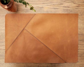 Leather Placemats, Set of 2, 4, 6, 8, 10, 12. Rectangular Mats for Dining or Restaurant. Includes Napkin Ring. Custom Sizes Available.