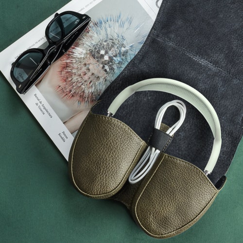 Tan Airpods Max Case Headphones Leather Protective Case Etsy