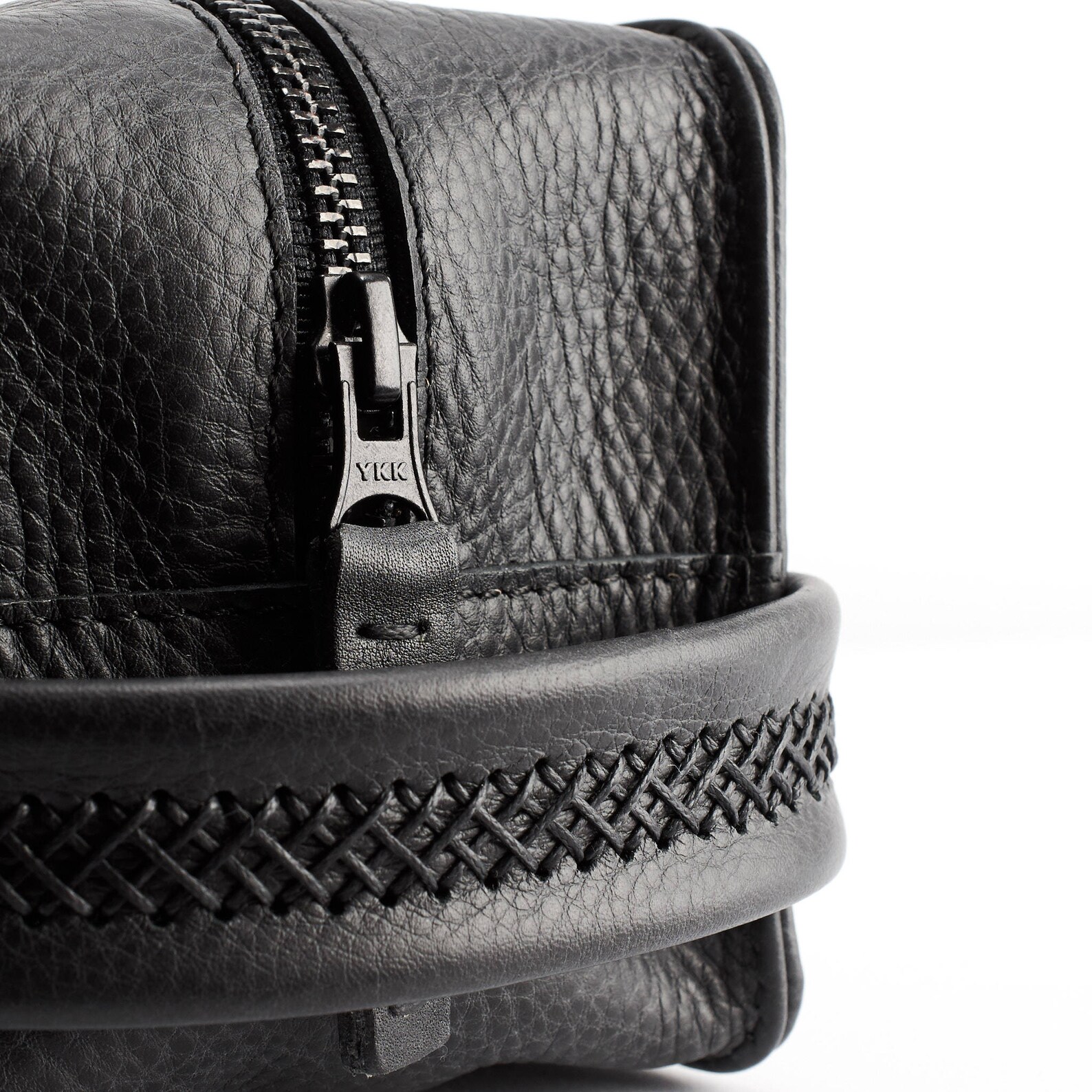 Black Leather Toiletry Bag Men Handmade Travel Dopp Kit Wash - Etsy