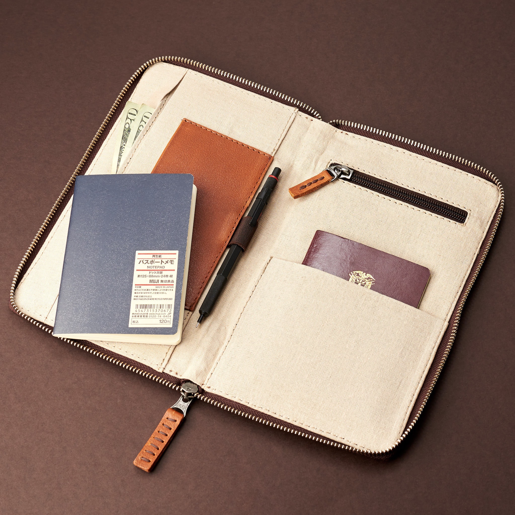 Tan Leather Travel Document Organizer Men Passport Wallet Etsy - 50