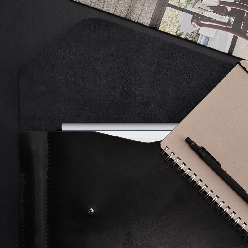 Black Leather reMarkable Tablet Case Ereader Folio Carrying Etsy