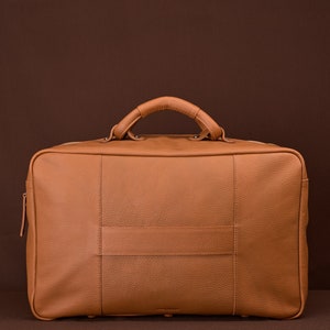 Leather Weekender Bag Tan by Capra