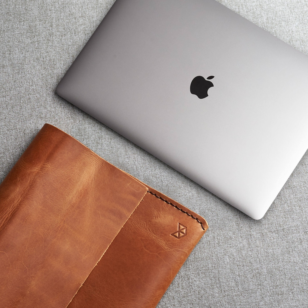 Tan Leather MacBook Case, Apple MacBook Air 13 Carrying Case, MacBook