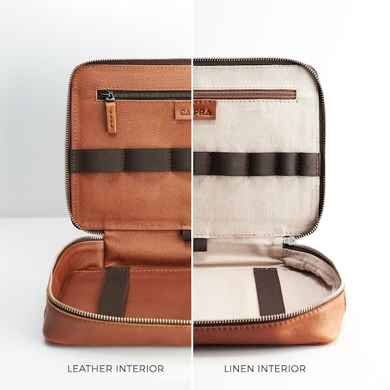 Cotton Canvas & Leather Tech Organizer