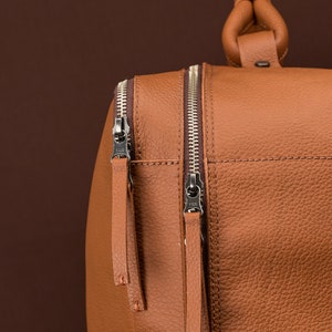 Travel Duffle Bag Tan by Capra Leather