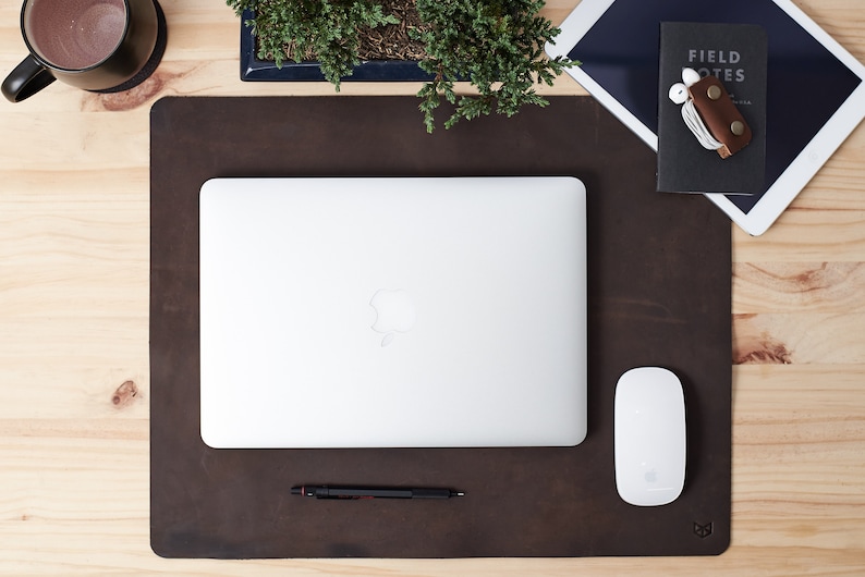 Dark Brown Wood Mouse Mat Pad - Oak Men's Carpenter Joiner