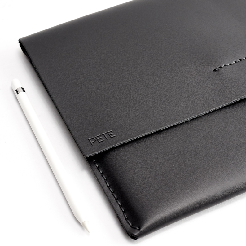 Black Leather ASUS ZenBook Pro Duo Sleeve Men Laptop Case Etsy