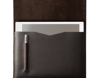 reMarkable Brown Leather Sleeve Tablet Case, Homme E-reader Folio, Handmade reMarkable 1 et 2, Protective Marker Holder, Custom Monogram Gift