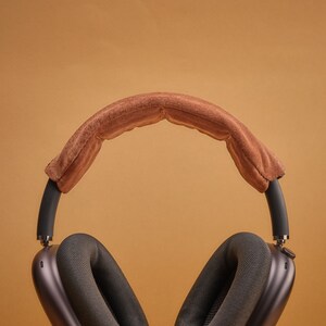 AirPods Max Cases. Headband Cushion for Headphones Tan by Capra Leather
