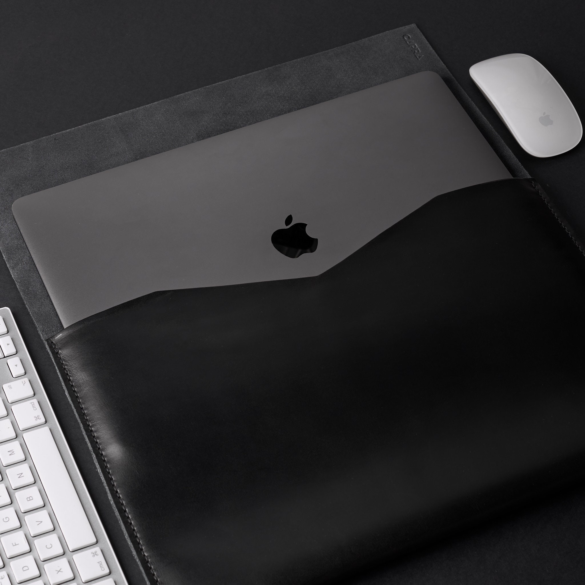 Étui MacBook Air en cuir noir, étui MacBook Pro 13 pouces, étui