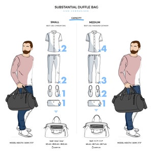 Dark Brown Leather Duffle Bag Men Medium Shoulder Travel Weekender w/ Shoe Compartment, Gym Sports Carry. Handmade. Personalized Monogram image 10