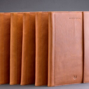 Cartera de documentos para tableta y portátil de cuero negro para hombres, estuche para archivadores A4, organizador de trabajo empresarial. Folio Carta. Regalo de monograma personalizado Yes please