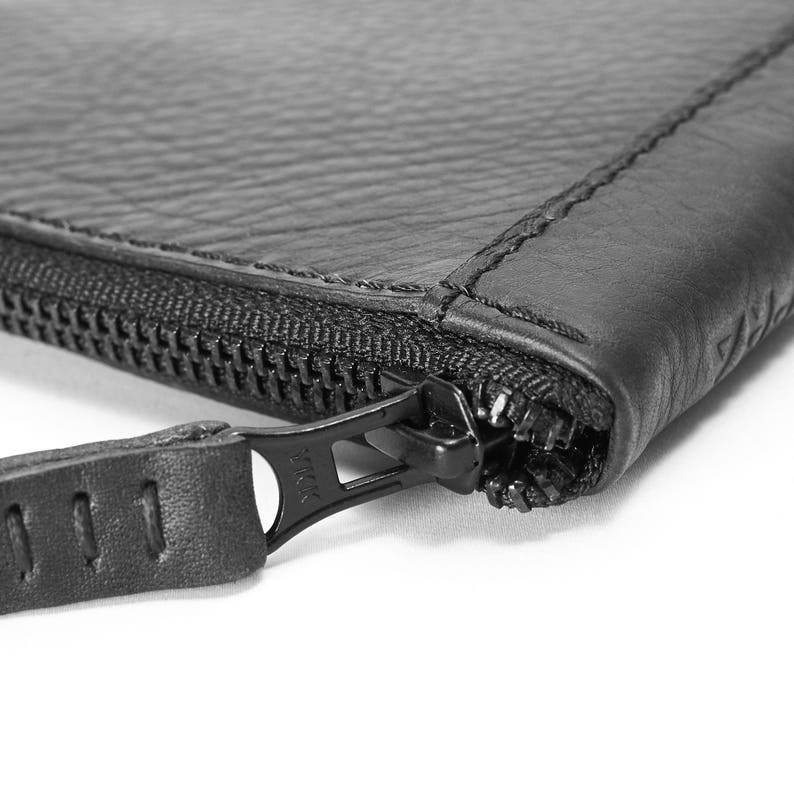 Black Leather Travel Document Organizer Men Passport Wallet Etsy