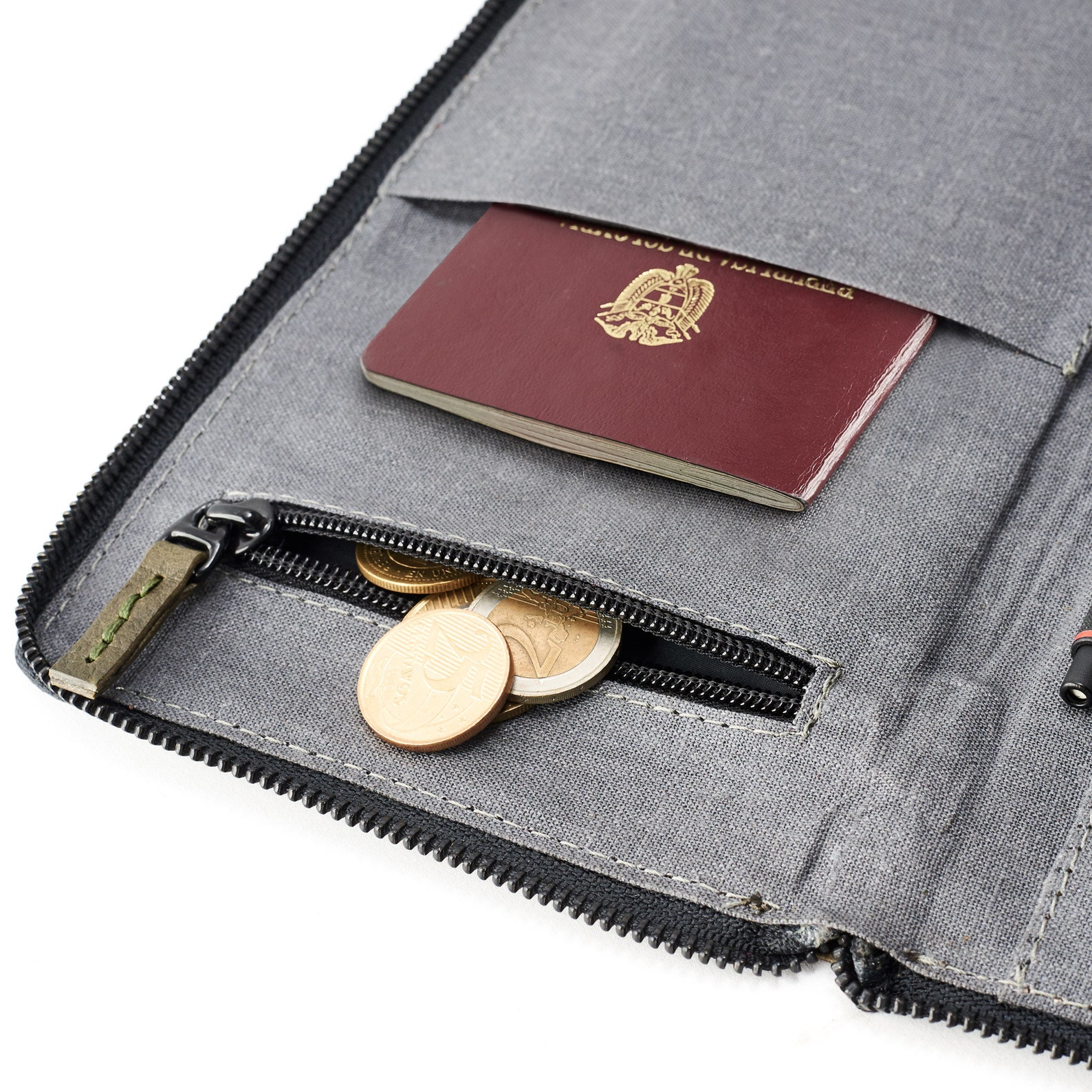 Green Leather Travel Document Organizer Men Passport Wallet Etsy