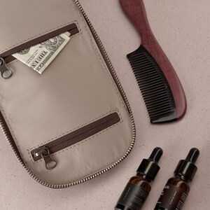 Dark Brown Leather Dopp Kit, Handmade Personalized Toiletry Bag, Travel Shaving Kit Bag, Mens Dopp Kit, Groomsmen Gift Men, Custom Monogram image 6