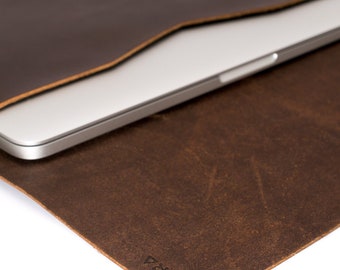 Brown Leather MacBook Air Case, MacBook Pro 13 inch Sleeve, MacBook Pro 14 inch Cover, MacBook Pro 16 inch Folio, Apple MacBook, Men Gifts