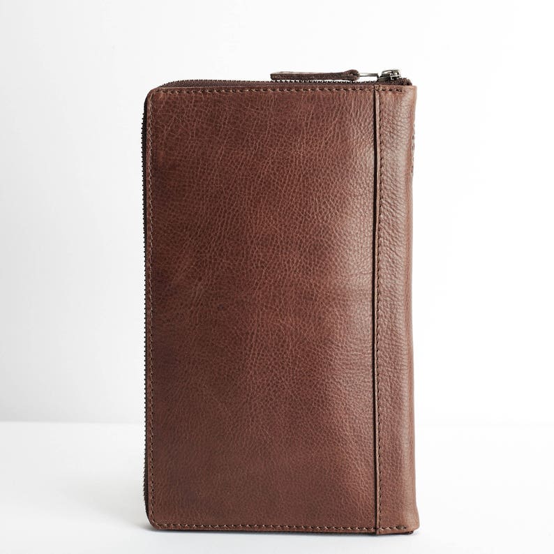 Leather Travel Document Organizer Men Passport Wallet Etsy