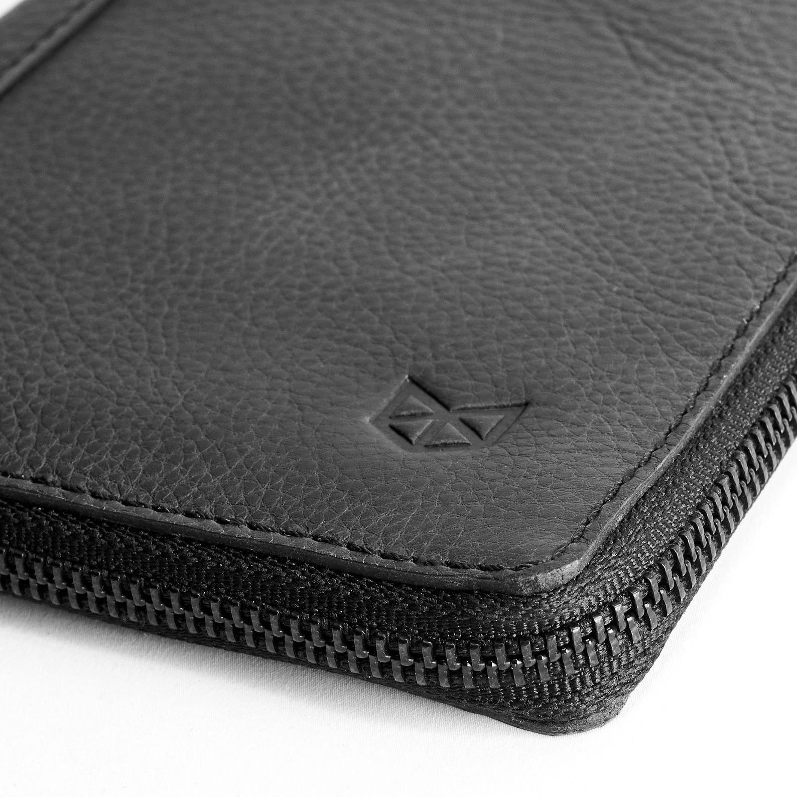 Black Leather Travel Document Organizer Men Passport Wallet Etsy